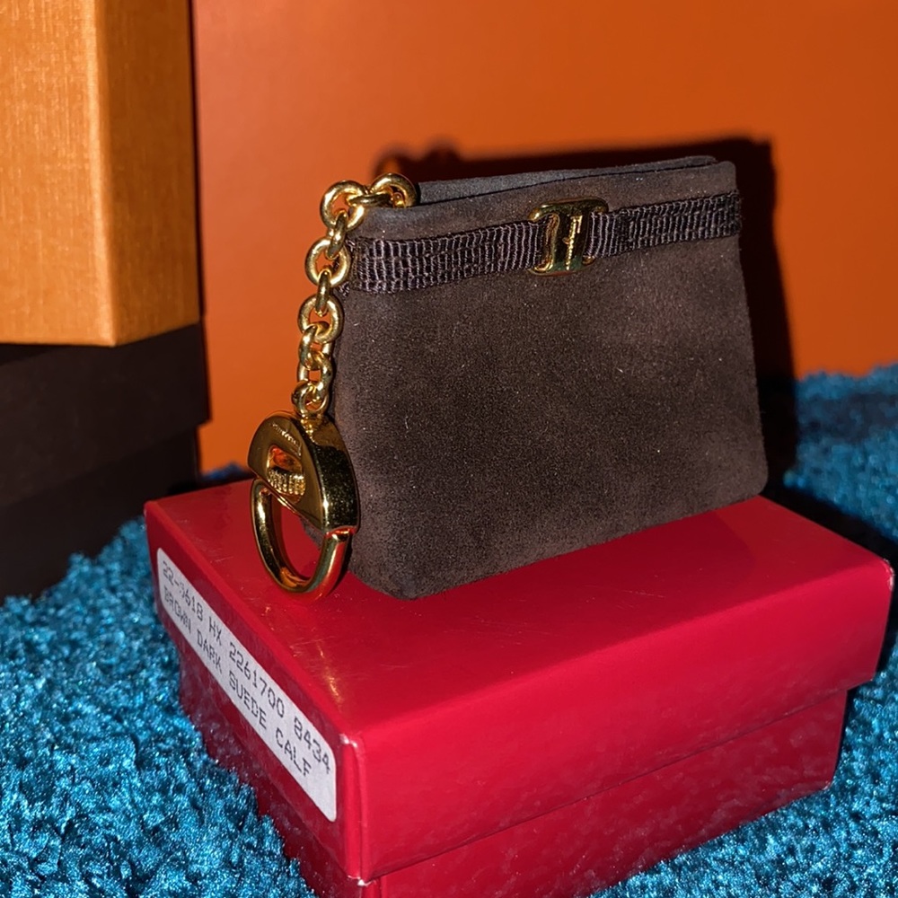 Salvatore Ferragamo Velvet Key Charm Authentic